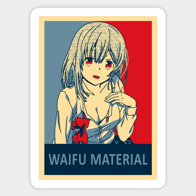 Higehiro - Saya Ogiwara I Waifu Material Poster Sticker by Dokey4Artist